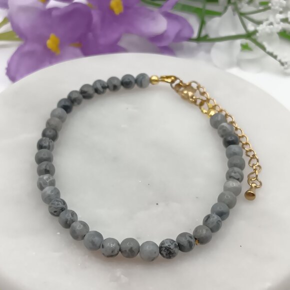 Minimalist Bracelet with Natural Jasper - Picture 13 of 13